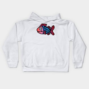 Pink Head Fish Kids Hoodie